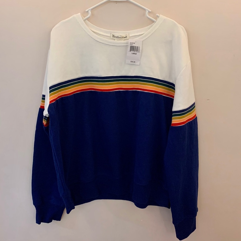 Multi-Color Navy/White Sweatshirt